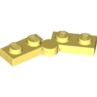 Hinge Plate 1 x 4 Swivel Top / Base - Solid Clip [Complete Assembly] / Bright Light Yellow