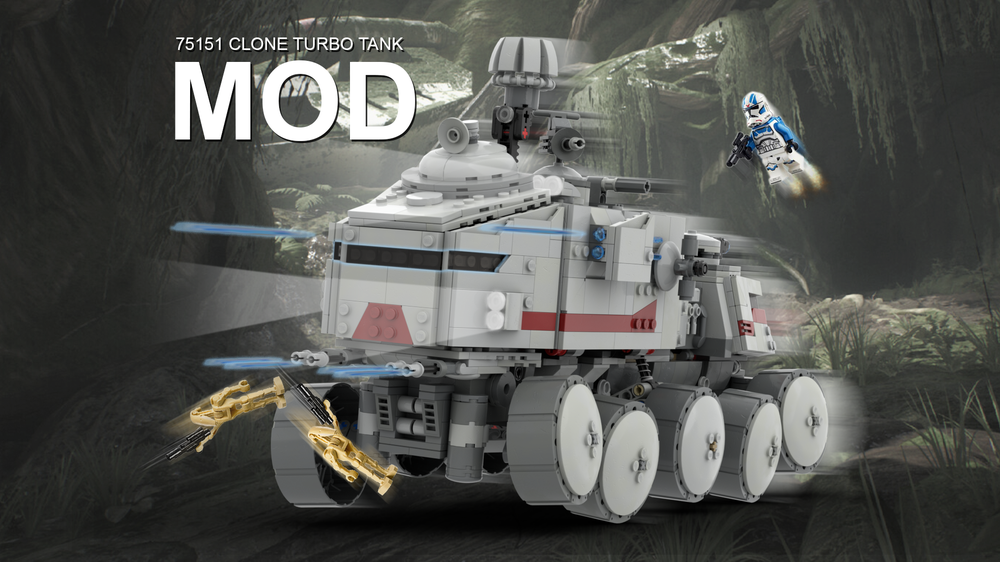 Lego MODIFIED 75151 CLONE TURBO TANK - (HAVw A6 JUGGERNAUT)