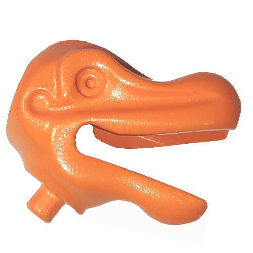 Lego Animal Body Part, Dinosaur, Head, Small / Orange