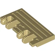 Hinge Train Gate 2 x 4 Locking Dual 2 Fingers with Rear Reinforcements, 9 Teeth / Tan