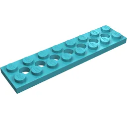 Technic Plate 2 x 8 [7 Holes] / Medium Azure