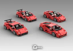 Lamborghini Huracan 5in1 8stud wide Speed Champions - Red