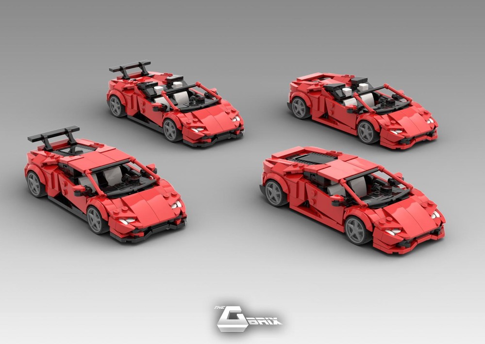 Lego Lamborghini Huracan 5in1 8stud wide Speed Champions - Red