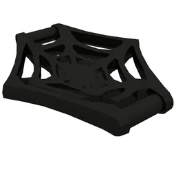 Web Effect Large Bar on Back Handles on Sides / Black
