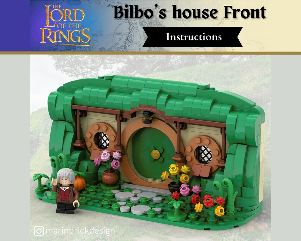 Lego Bilbo's House Front Bag End - Lego Lord of the Rings moc