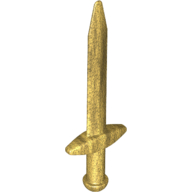 Lego Weapon Sword / Greatsword Pointed with Thick Crossguard / Pearl Gold