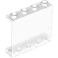 Panel 1 x 4 x 3 [Hollow Studs] / Trans-Clear