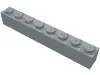 Brick 1 x 8 / Pearl Light Gray