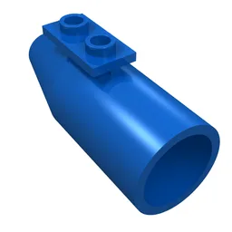 Engine Smooth Large, Cone Back [1 x 2 Thin Top Plate] / Blue