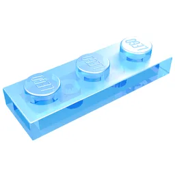 Plate 1 x 3 / Trans-Medium Blue