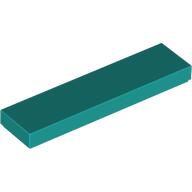 Lego Tile 1 x 4 with Groove / Dark Turquoise