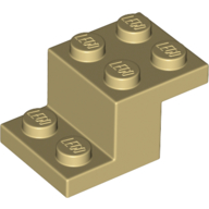 Lego Bracket 3 x 2 x 1 1/3 with Bottom Stud Holder / Tan
