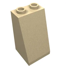 Brick Sloped 75° 2 x 2 x 3 [Hollow Studs] / Tan