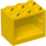 Cupboard 2 x 3 x 2 with Solid Studs / Yellow