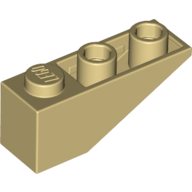 Lego Brick Sloped Inverted 33° 3 x 1 with Internal Stopper and No Front Stud Connection / Tan
