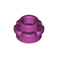 Lego Plant, Flower, Plate Round 1 x 1 with 5 Petals / Magenta