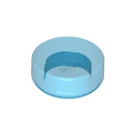 Tile Round 1 x 1 / Trans-Dark Blue