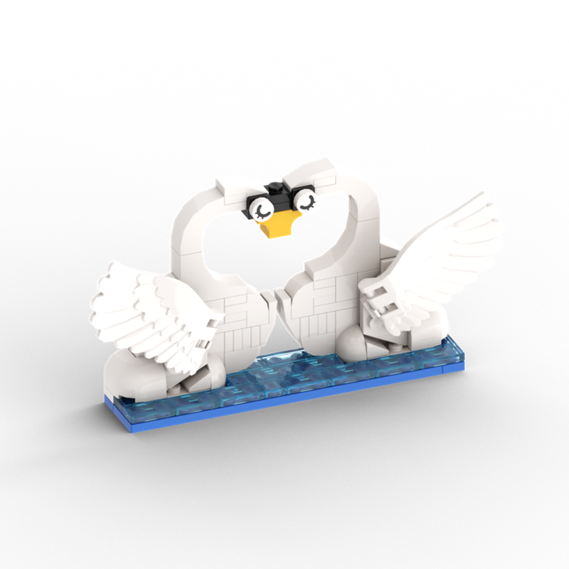Lego Swans in Love