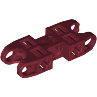 Lego Technic Axle and Pin Connector 2 x 5 with Two Ball Joint Sockets / Dark Red
