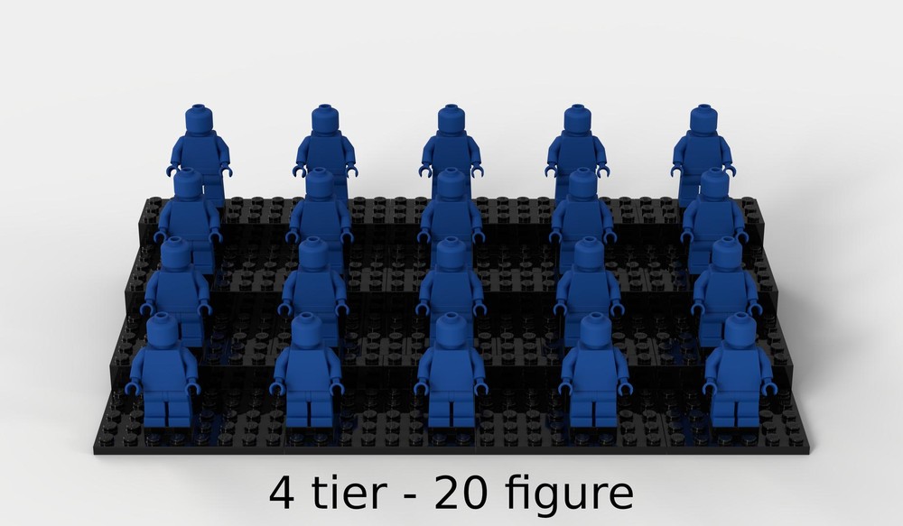 Lego 20 Minifigure Stand (12, 18, 16 or 24 figure versions also available)