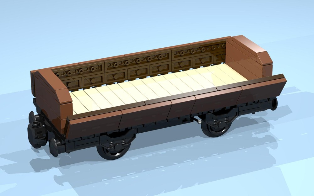 Lego 4-Wheel Flatbed Wagon (brown)