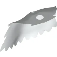 Neckwear Cape, Serrated Edges / White