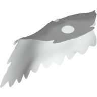Lego Neckwear Cape, Serrated Edges / White