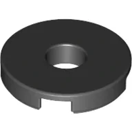 Tile Special Round 2 x 2 with Hole / Black