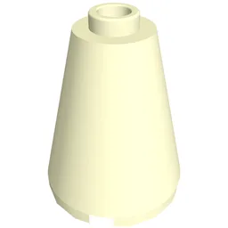 Cone 2 x 2 x 2, Open Stud / Glow in Dark White