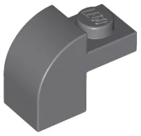 Brick Curved 1 x 2 x 1 1/3 with Curved Top / Dark Bluish Gray