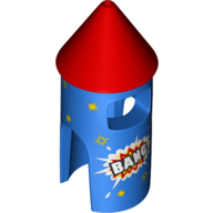 Lego Costume Firework Arrow/Rocket, 'Bang' Print / Blue