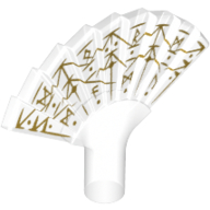 Lego Equipment Hand Fan with Gold Markings Print