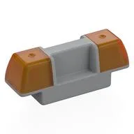 Duplo Siren / Flashing Light - Trans-Orange / Light Bluish Gray