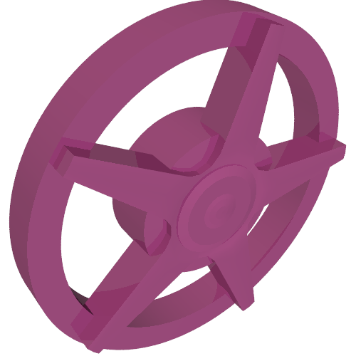 Lego Wheel Cover 5 Spoke - for Wheel 18976 / Magenta