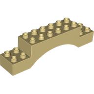 Lego Duplo Brick 2 x 10 x 2 Arch / Tan