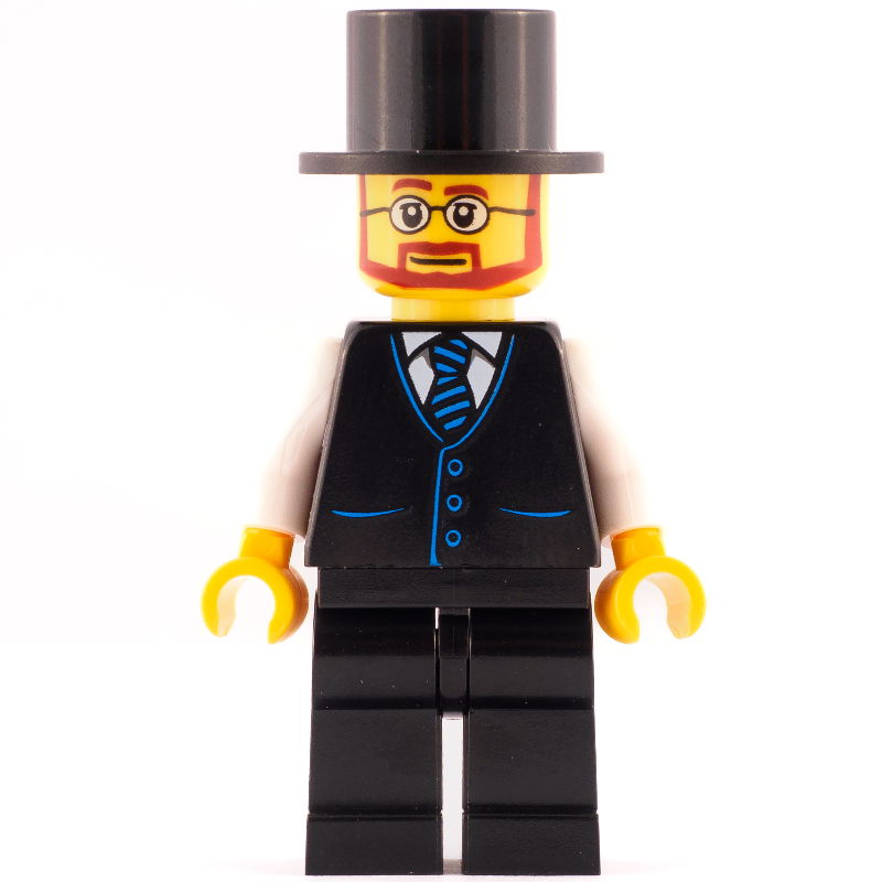 Lego Black Torso, Black Legs, Black Top Hat
