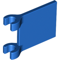 Lego Flag 2 x 2 Square, Flat Clip Edge [Thick Clips] / Blue