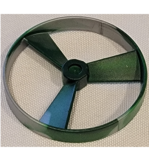 Lego Large Figure Spinner / Propeller with Code, Marbled Pearl Light Gray Pattern (Rhotuka)