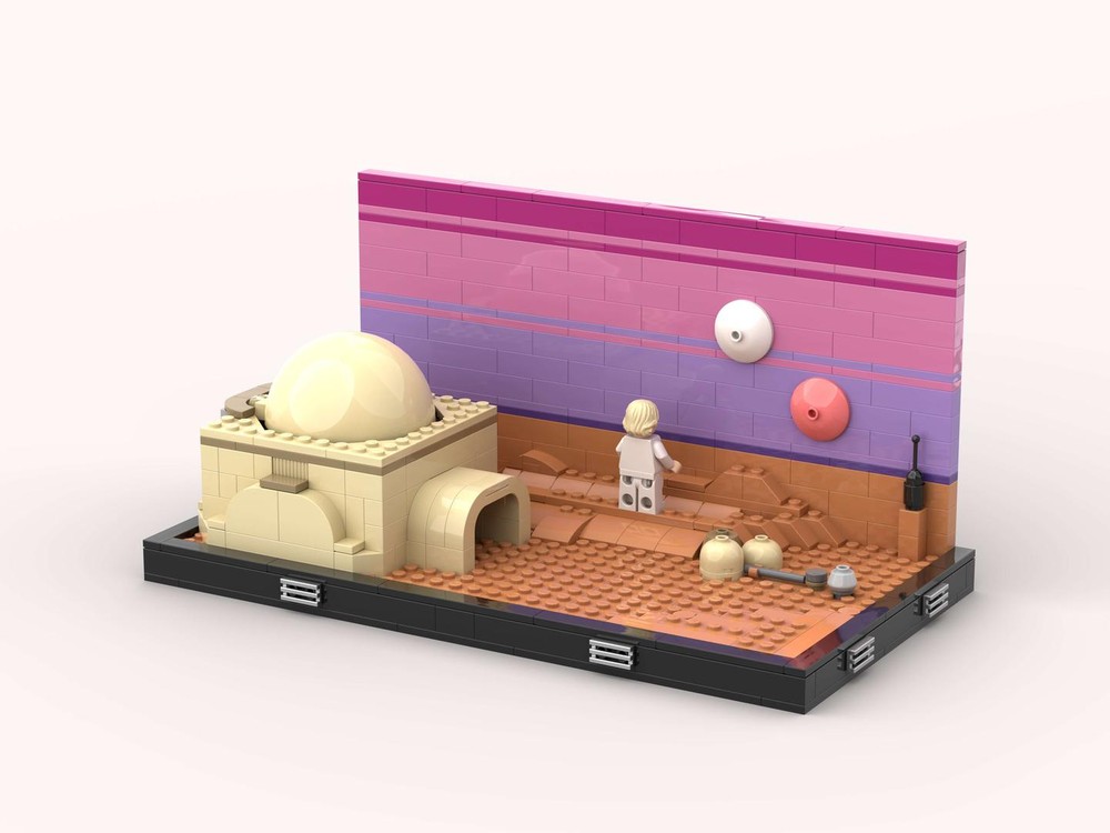 Lego Binary Sunset Diorama