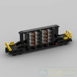 Nuclear waste uranium rods train car