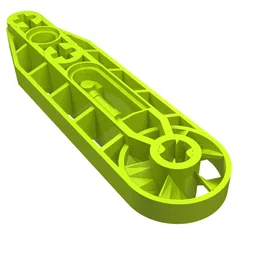 Technic Beam 1 x 7 with Fan / Lime