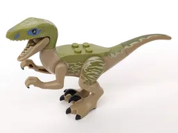 Dinosaur Raptor / Velociraptor with Olive Green Back and Tan Markings (Jurassic World Delta)