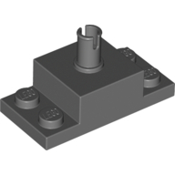 Lego Brick Special 2 x 4, with 2 x 2 Brick with Top Pin and 1 x 2 Side Plates / Dark Bluish Gray