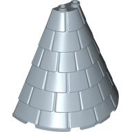 Lego Tower Roof 4 x 8 x 6 Half Cone Shaped with Roof Tiles / Sand Blue
