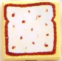 Tile 2 x 2 with Bread / Toast Pattern (Sticker) - Set 3123