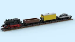 Freight Train Start Set for 4 stud wide track