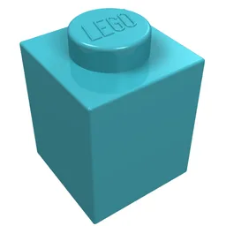 Brick 1 x 1 / Medium Azure