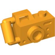 Lego Equipment Camera Handheld with Right-Aligned Viewfinder / Bright Light Orange
