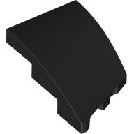 Lego Brick Wedged, Curved 3 x 2 with Stud Notch Left / Black