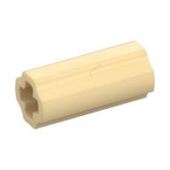 Lego Technic Axle Connector Smooth [with x Hole + Orientation] / Tan